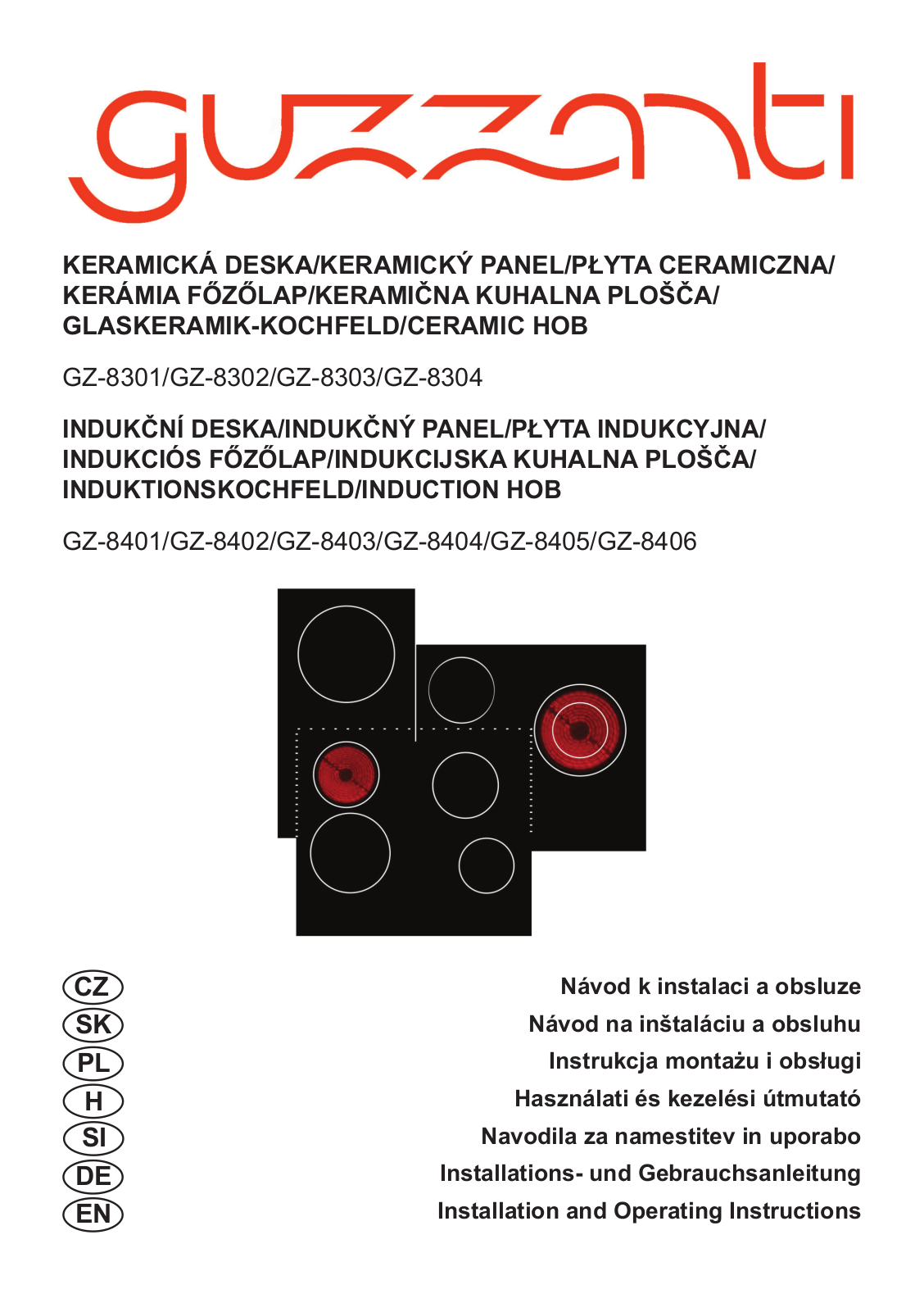 Guzzanti GZ 8303 Operating Instructions