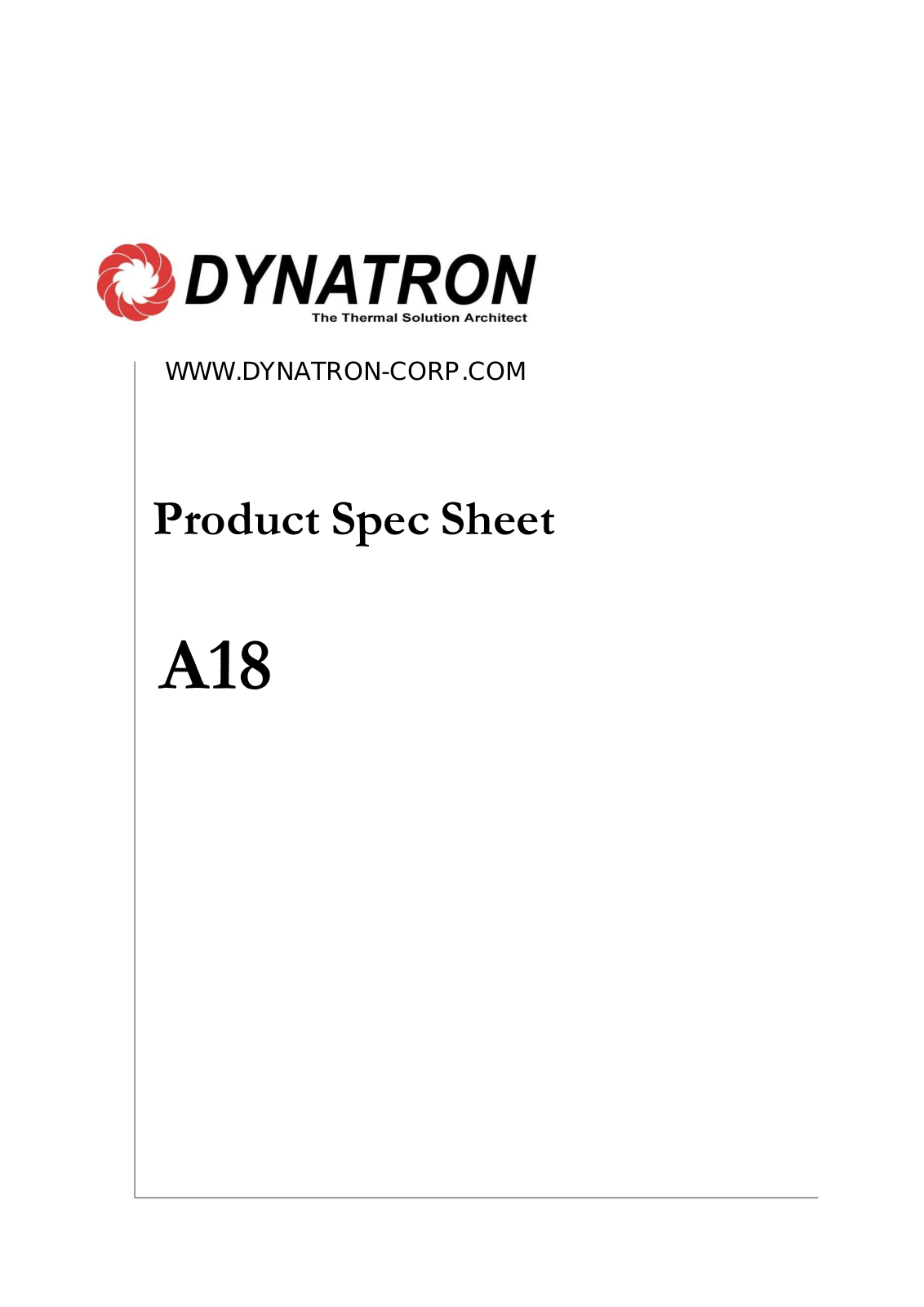 Dynatron A18 User Manual