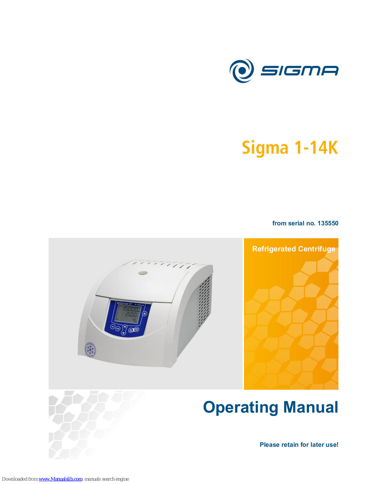 Sigma 1-14K Operating Manual