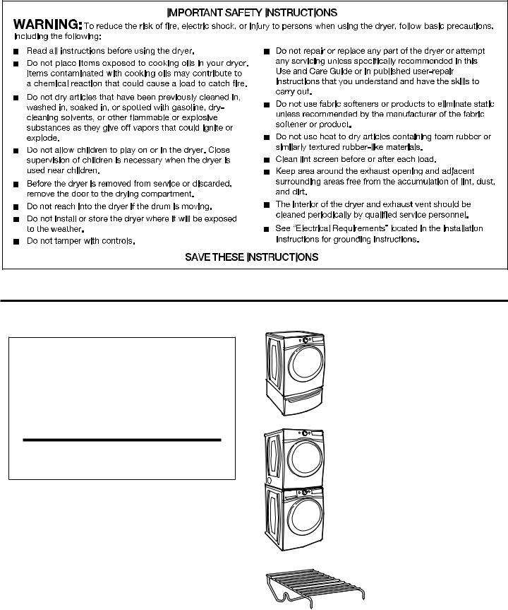 Crosley CED7464GW0, CGD7464GW0 Owner’s Manual