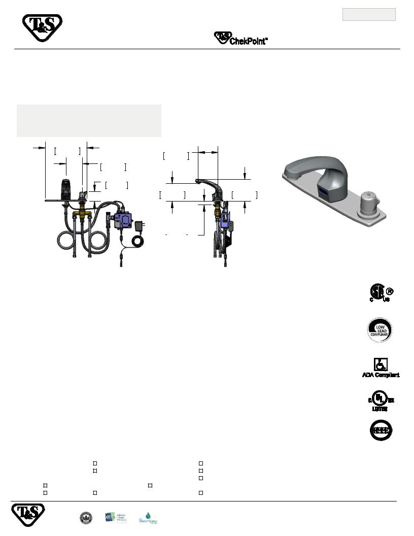 T&S Brass EC-3102-SMT8 User Manual