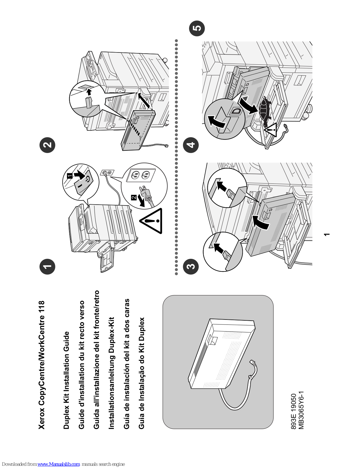 Xerox CopyCentre 118, C11 - DocuPrint Color Inkjet, C118 - Copycentre B/W - Copier, WorkCentre 118, M118 - WorkCentre B/W Laser Printer Installation Manual