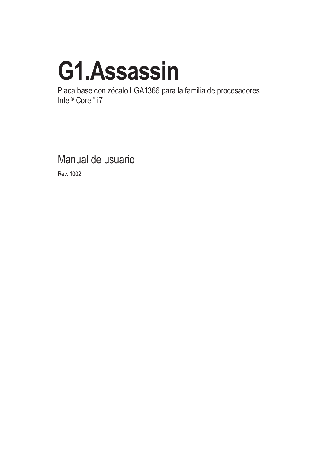 Gigabyte G1.ASSASSIN User Manual