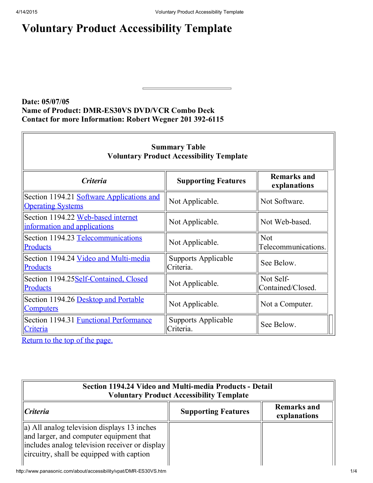 Panasonic dmr-eS30VS Instruction Manual