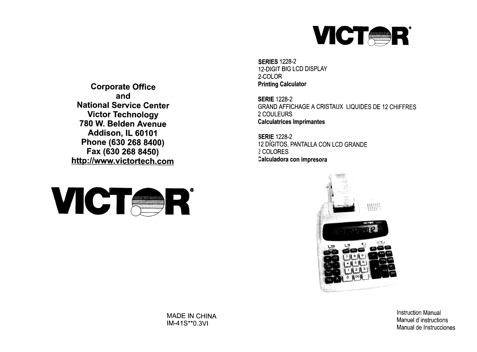 Victor Technology 1228-2 User Manual