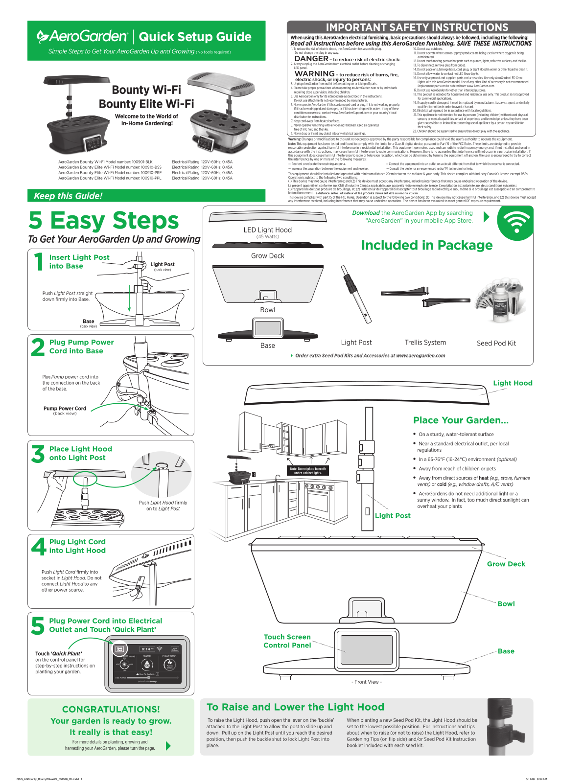 AeroGrow 1009MTK User Manual