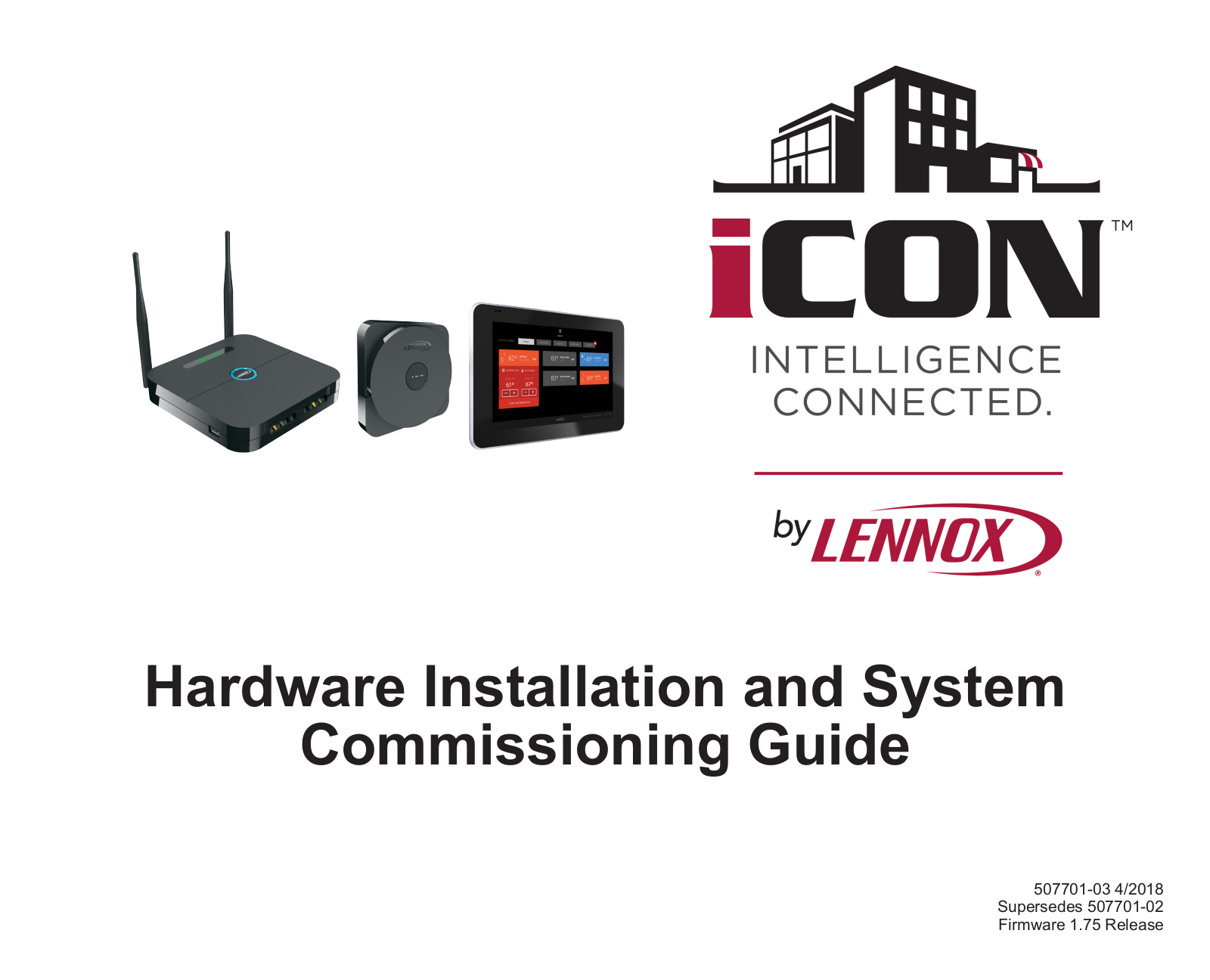 Lennox Icon Hardware Installation And System Commissioning Manual