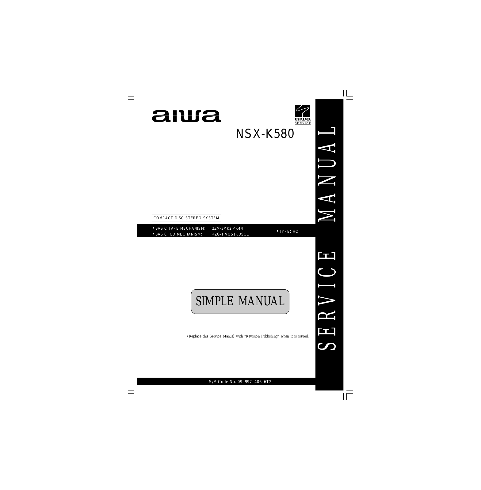 Aiwa NSXK-580 Service manual
