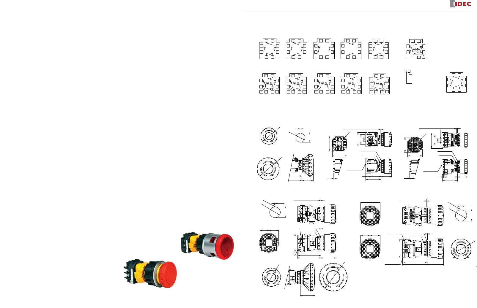 IDEC XN1E Dimensional Sheet