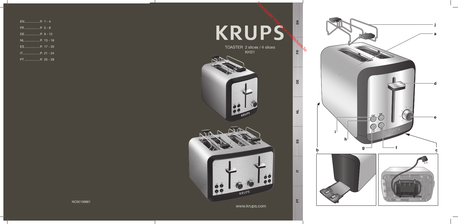 KRUPS KH31 User Manual