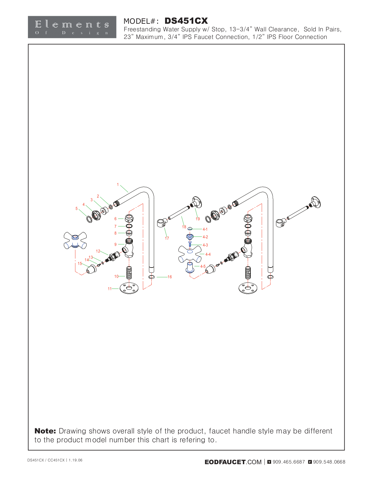 Elements of Design EDE3121 Service Parts - ManualMachine.com