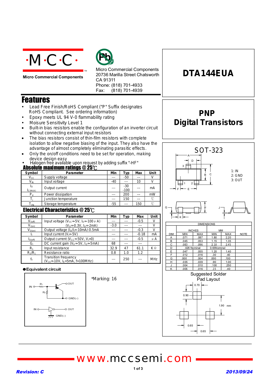 MCC DTA144EUA Schematic