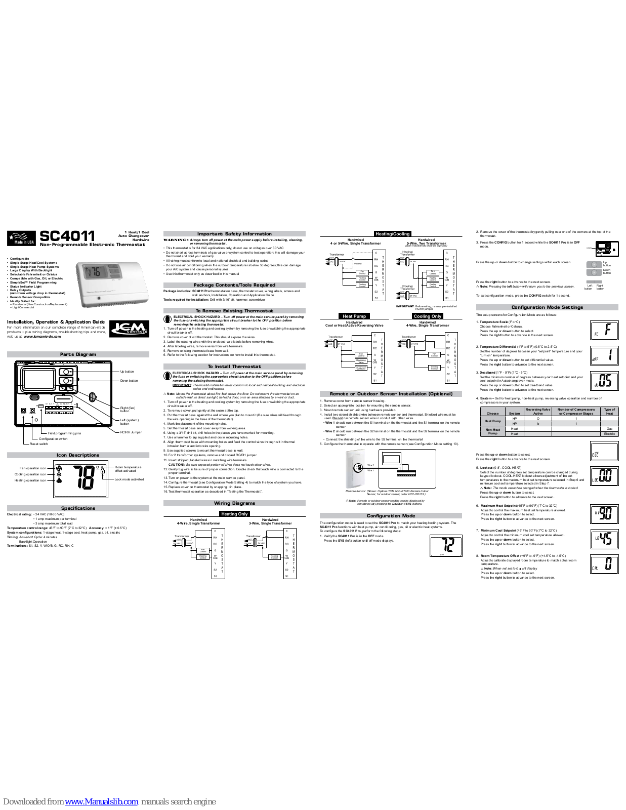 ICM Controls SC4011 Installation, Operation & Application Manual