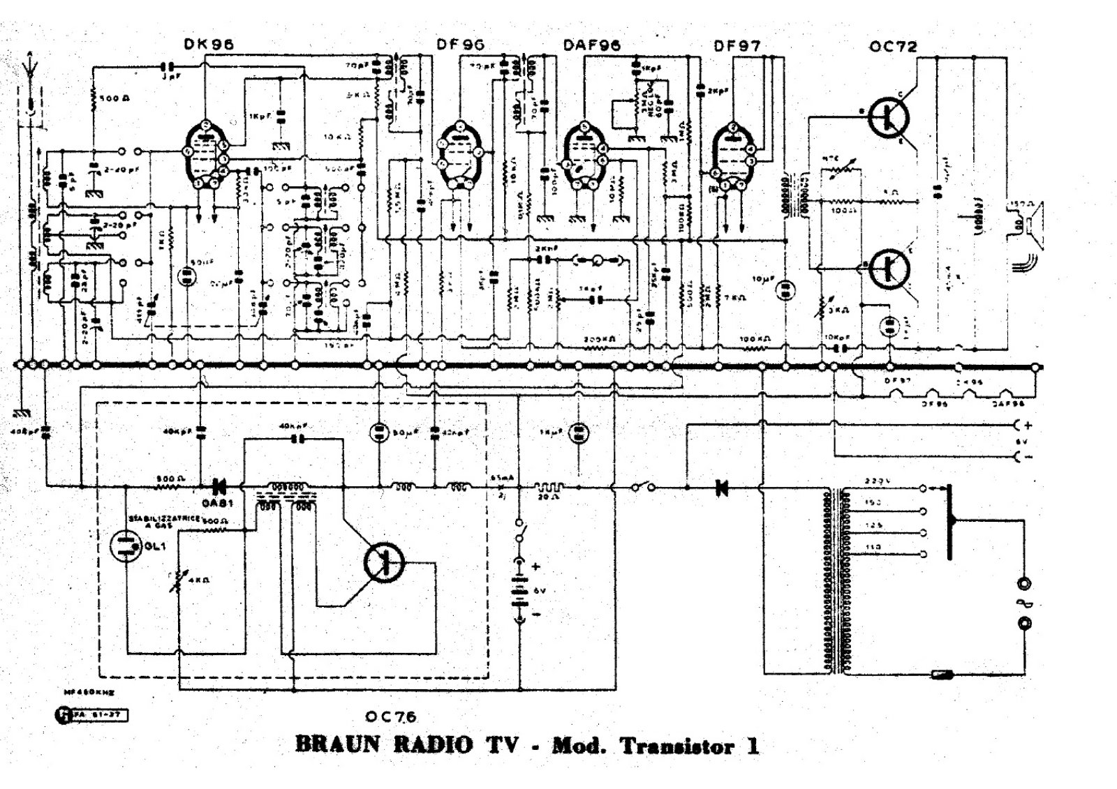 Braun transistor 1 schematic