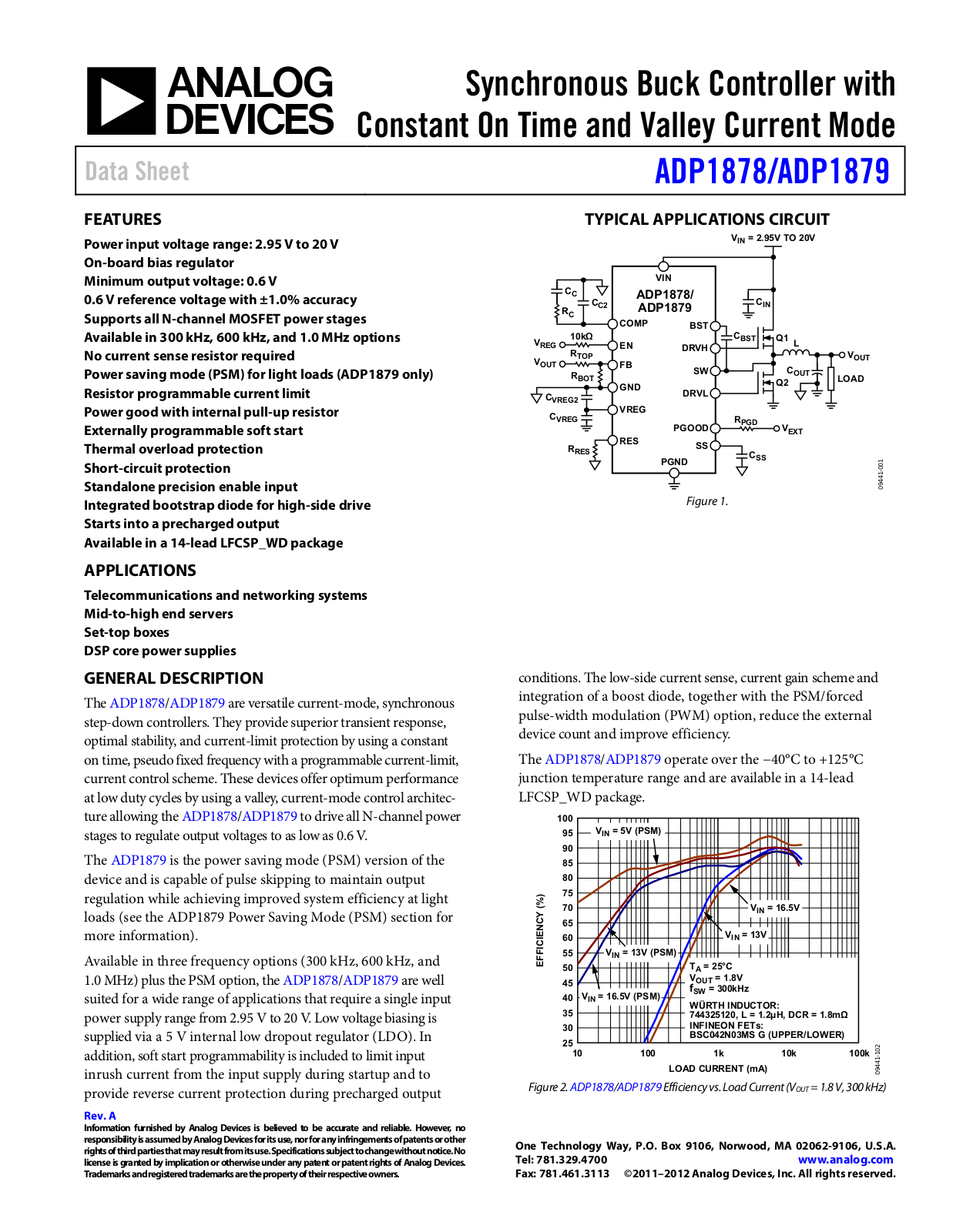 ANALOG DEVICES ADP1878 Service Manual