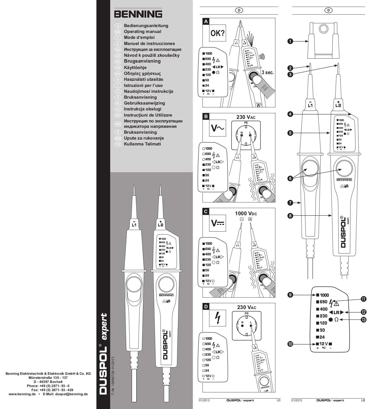 Benning DUSPOL expert User guide