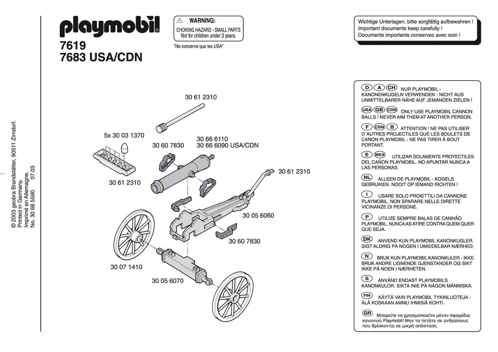 Playmobil 7619 Instructions