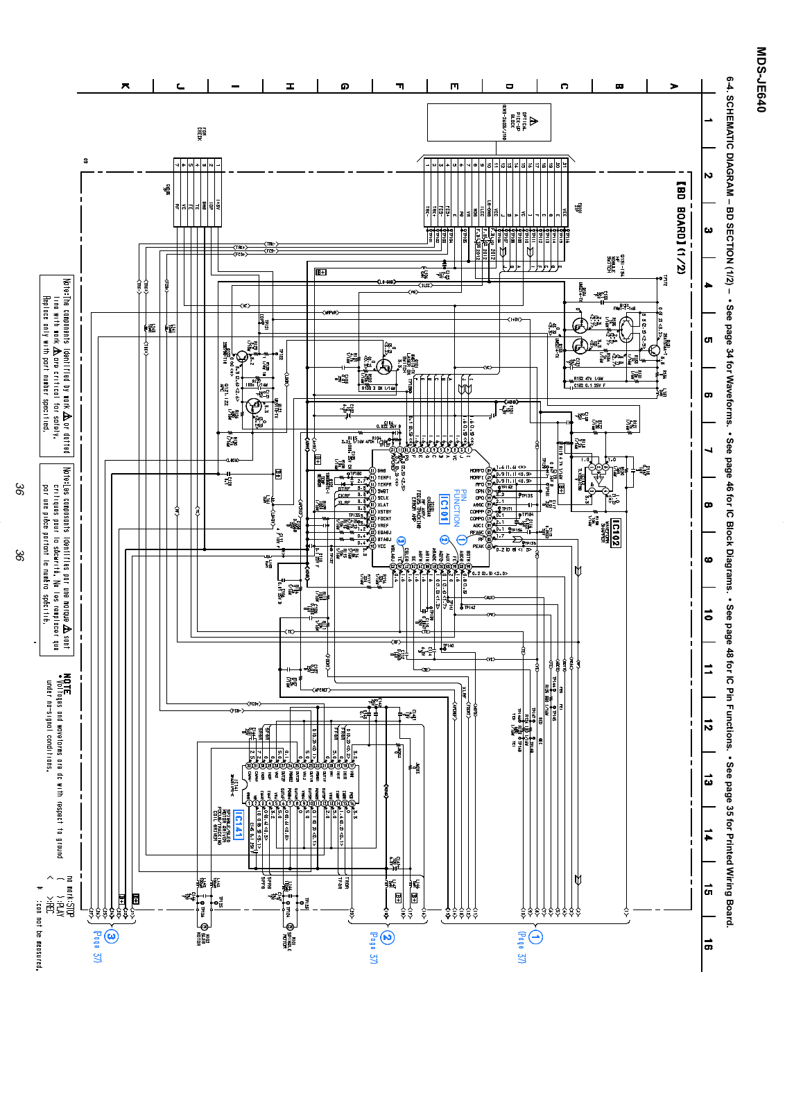 Sony MDS-JE640 Schematic