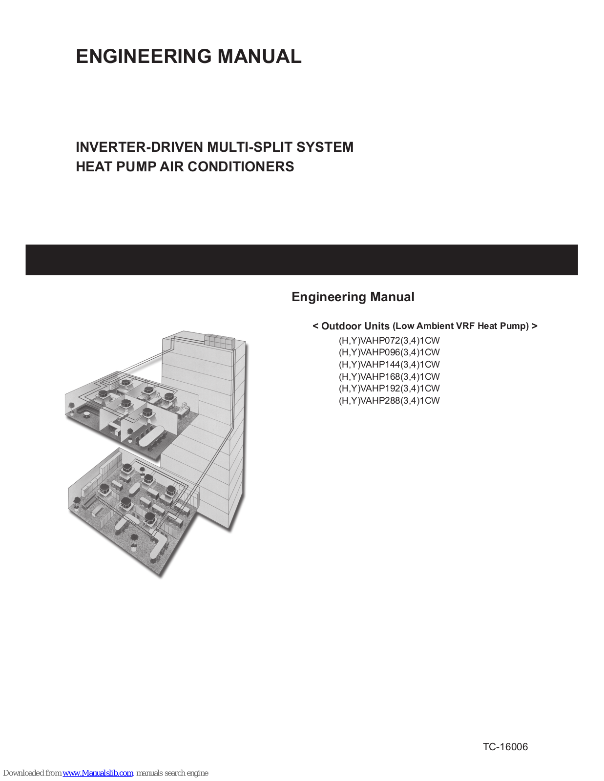 Johnson Controls (H, Y)VAHP072(3, 4)1CW, Y)VAHP096(3, Y)VAHP144(3 Engineering Manual