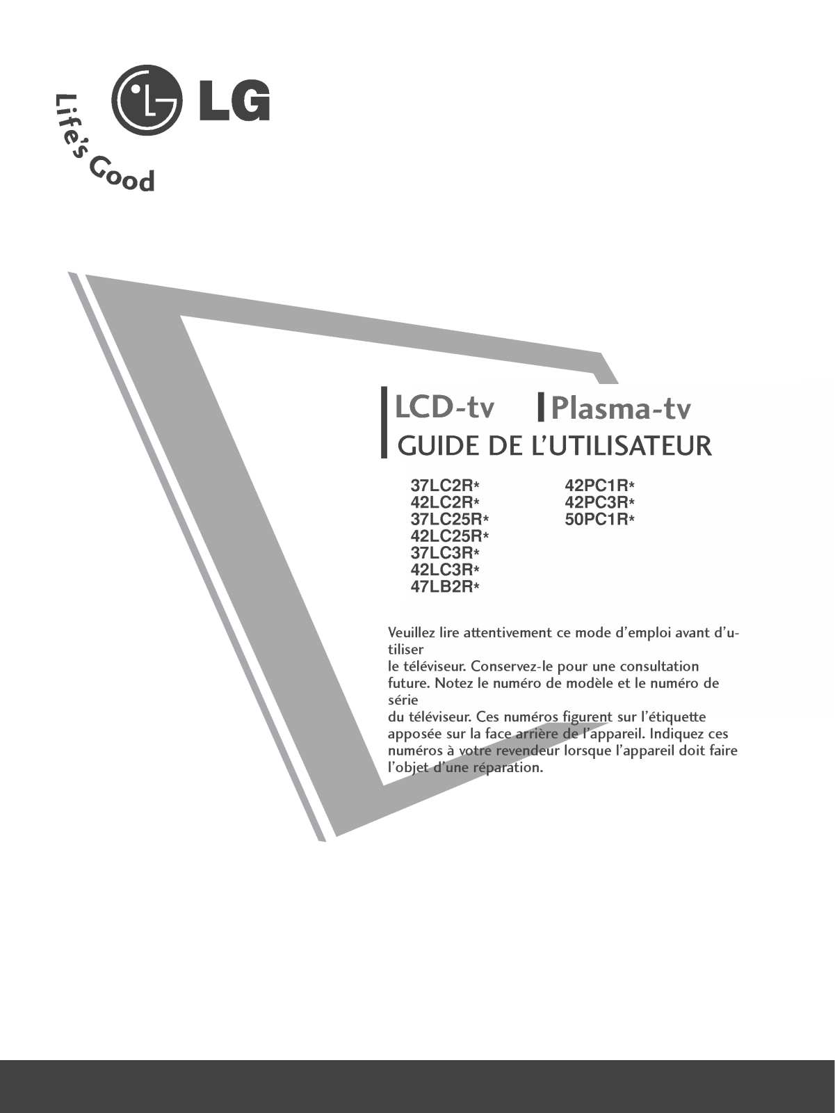 LG 42LC3R User Manual