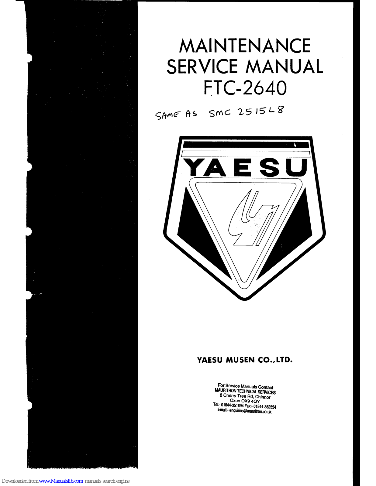 Yaesu FTC-2640 Service Manual