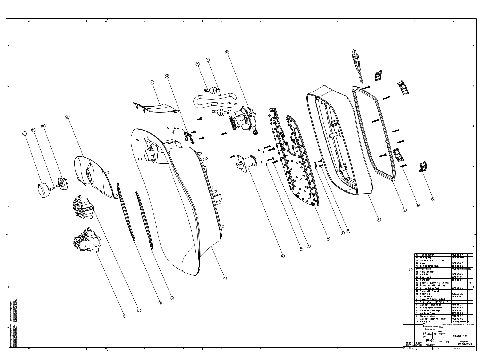 Vitek VT-1388 Exploded view