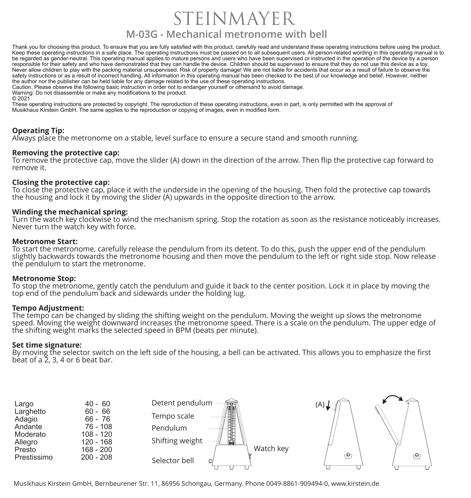 STEINMAYER M-03G User manual - ManualMachine.com