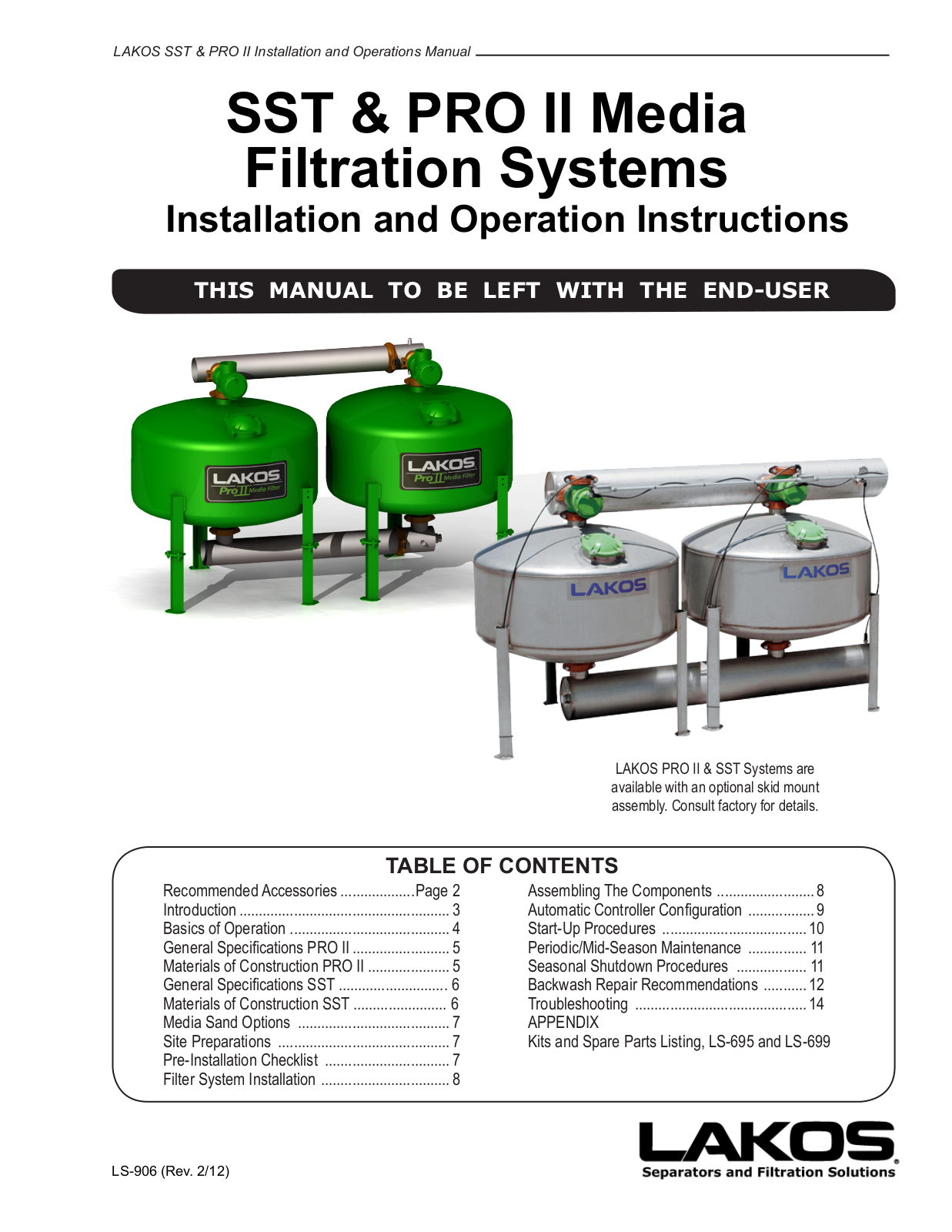 LAKOS SST User Manual