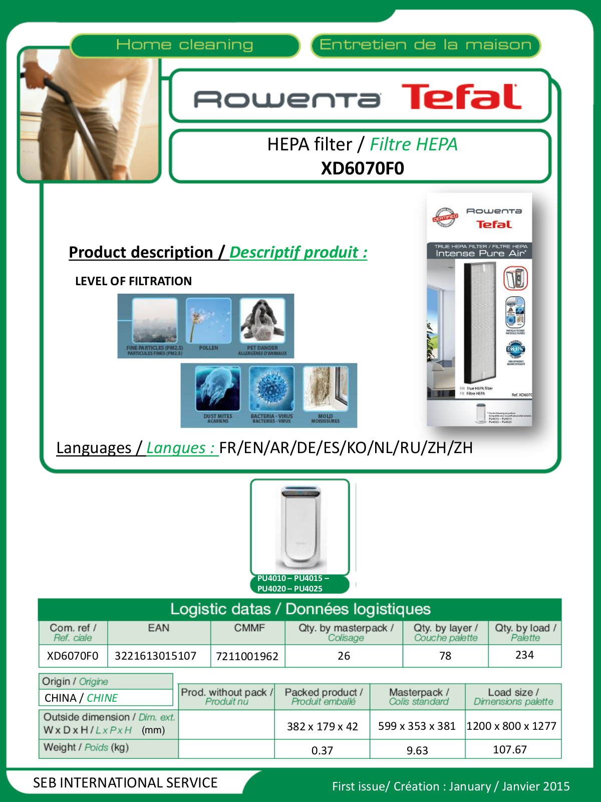 Rowenta XD6070F0 User Manual