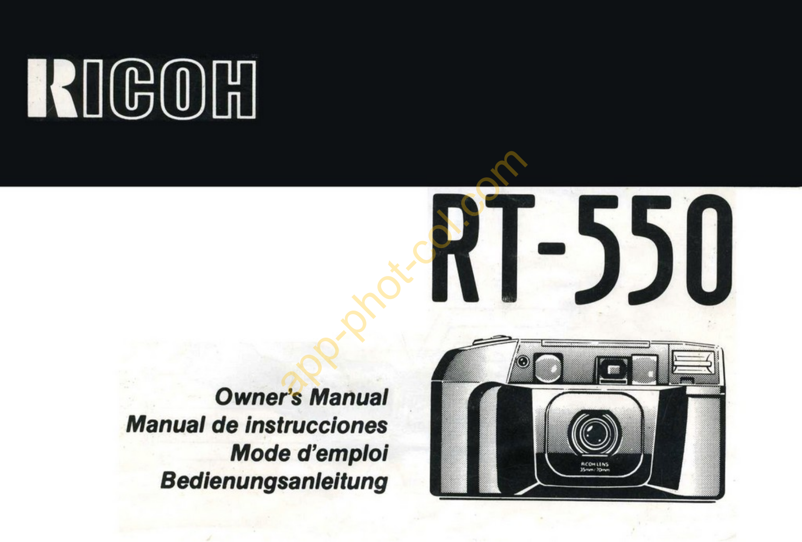 RICOH RT-550 Instruction Manual