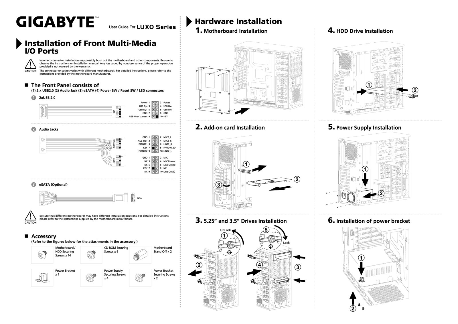 Gigabyte LUXO M1004, LUXO X142, LUXO M1000 User Manual