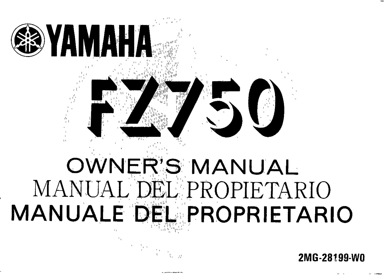 Yamaha FZ750 1987 Owner's manual