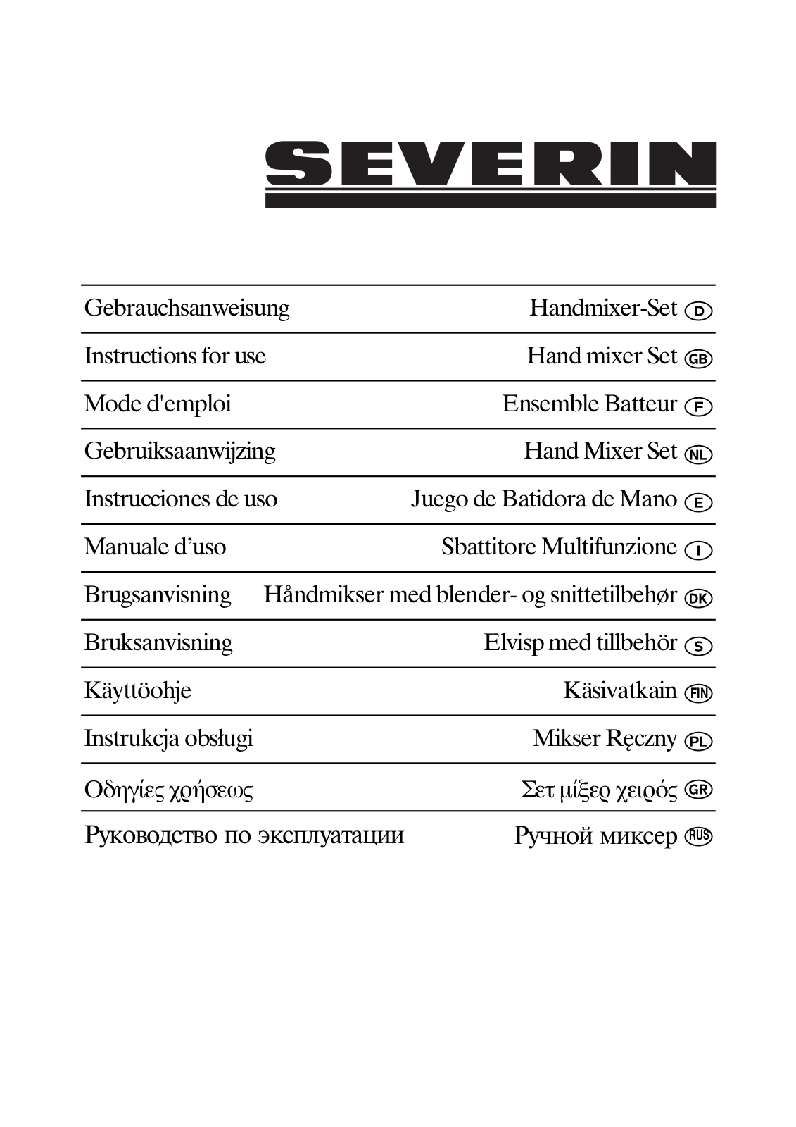 Severin HM 3834 DATASHEET