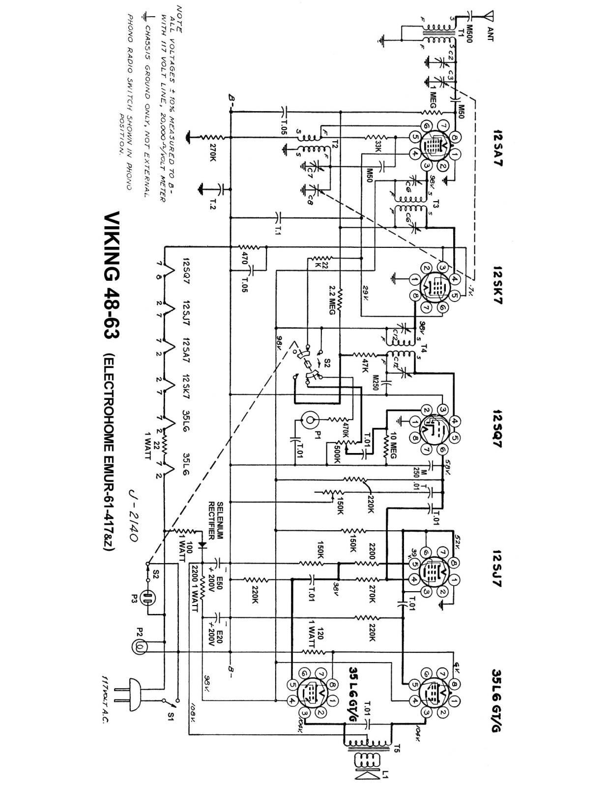 ElectroHome EMUR-61-417 Schematic - ManualMachine.com