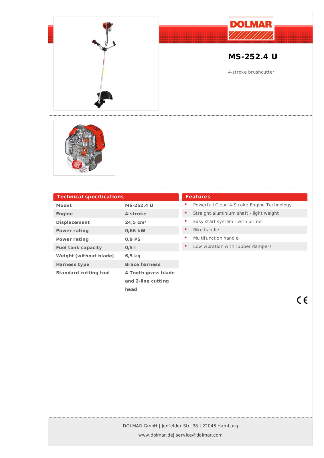 Dolmar MS-252.4 U Technical specifications