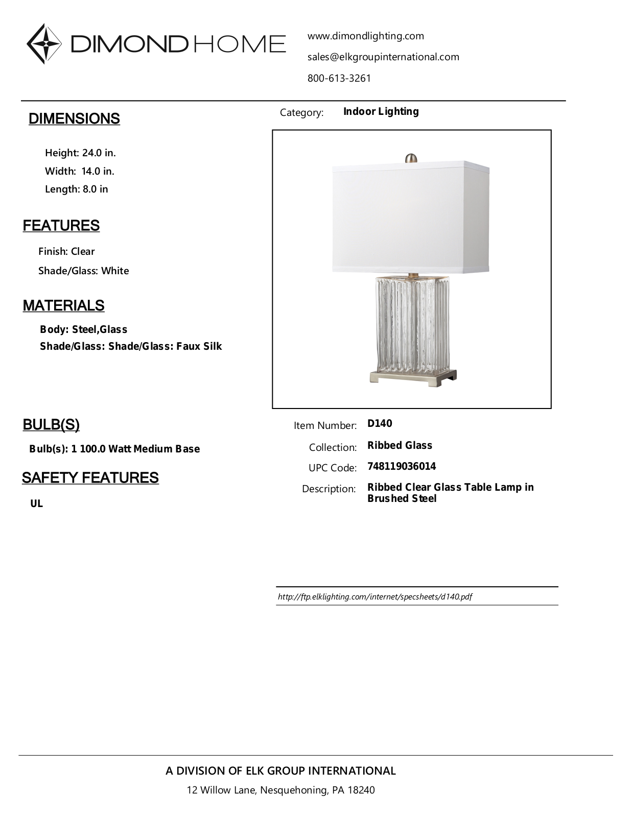 ELK Home D140 User Manual