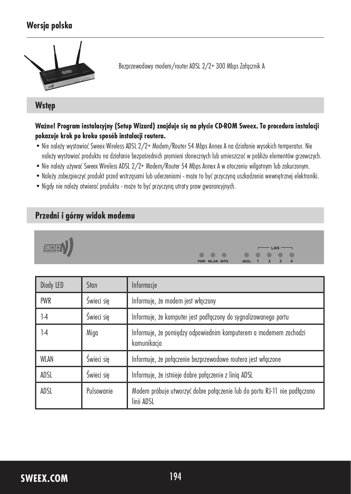 Sweex MO300 QUICK START GUIDE