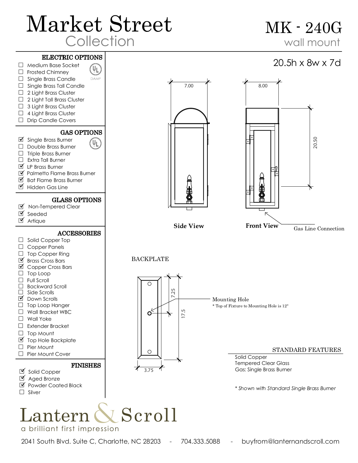 Lantern & Scroll LASC1125 Specifications - ManualMachine.com