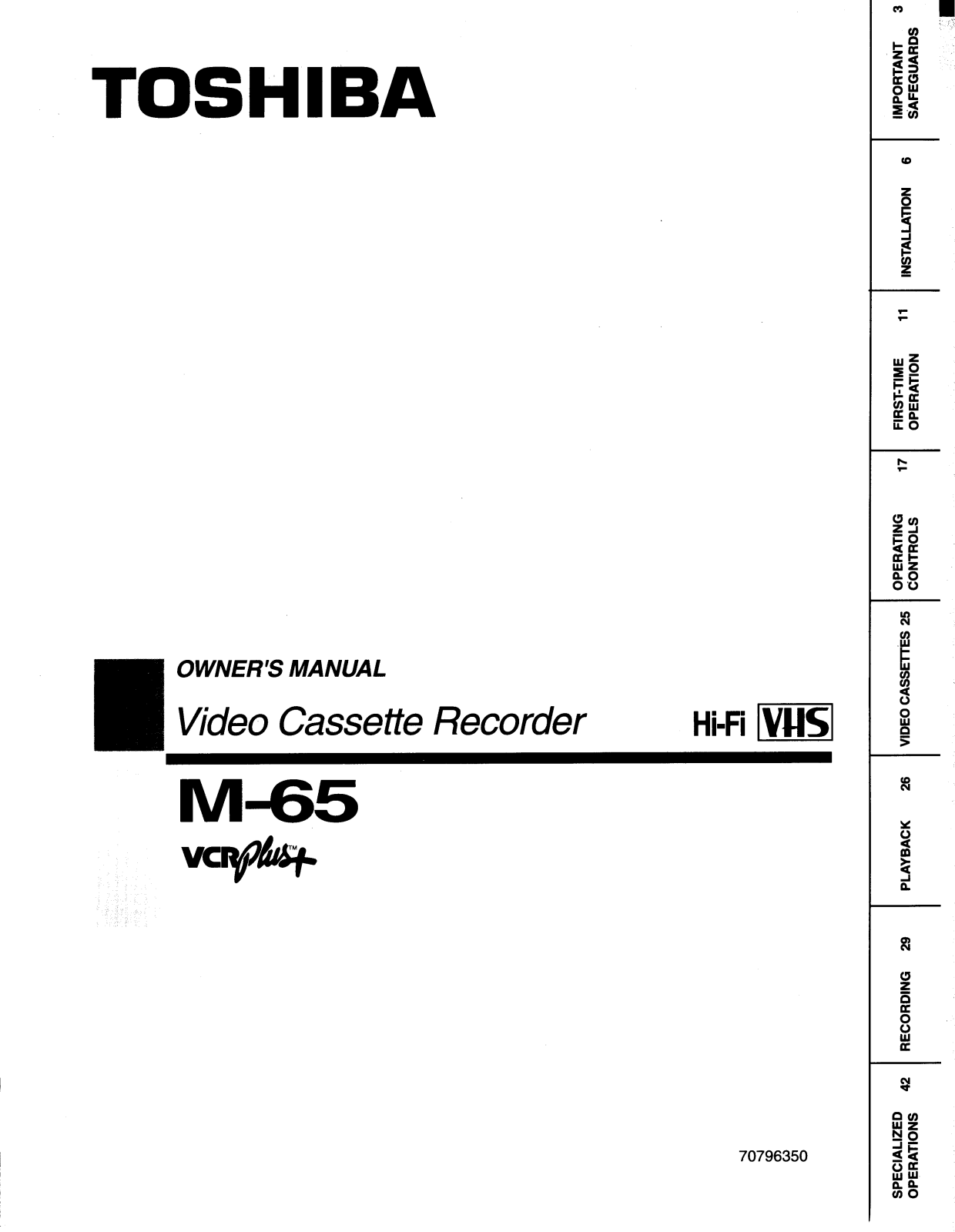 Toshiba M65 User Manual