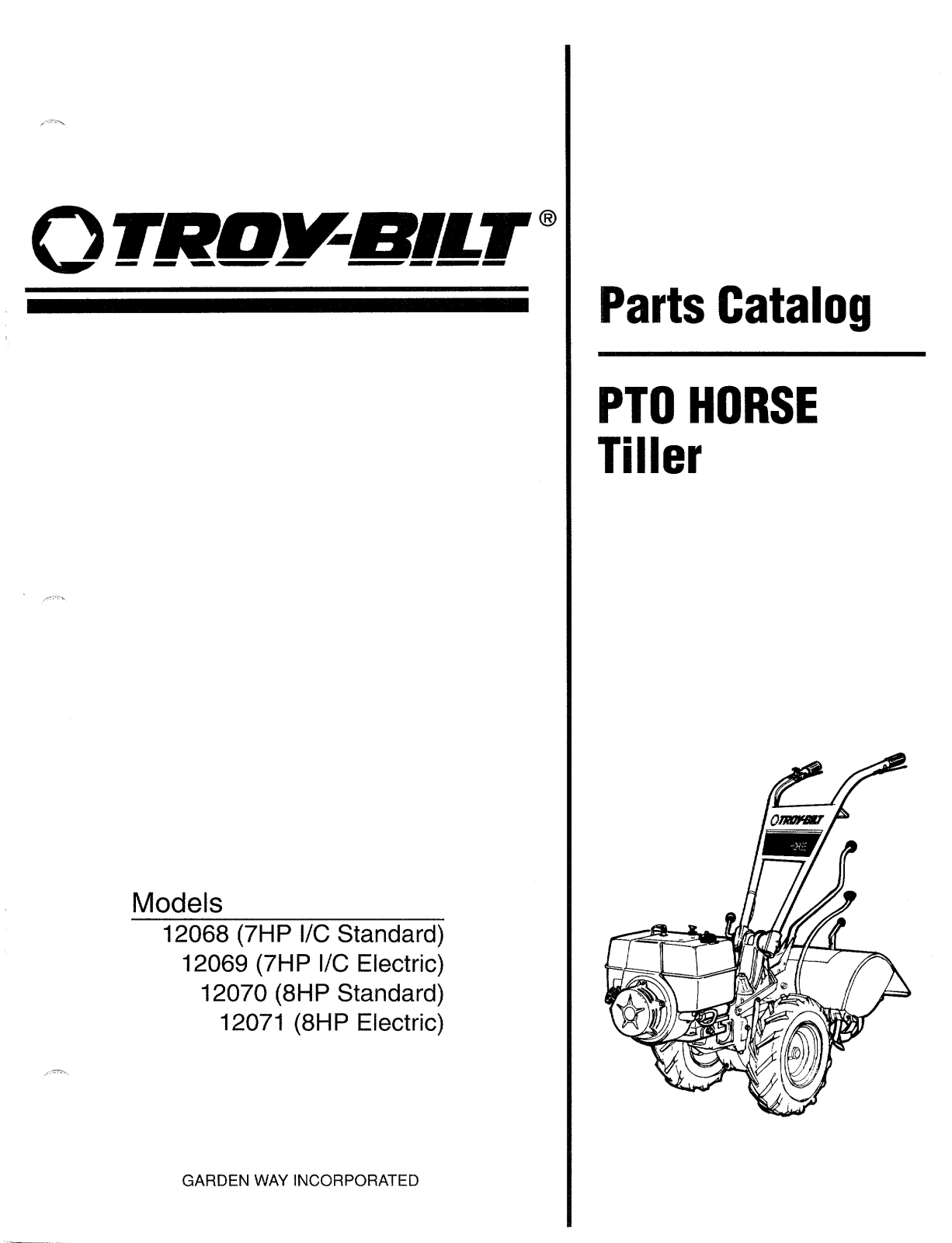 Bolens 12068, 12071, 12089C, 12070, 12069 User Manual