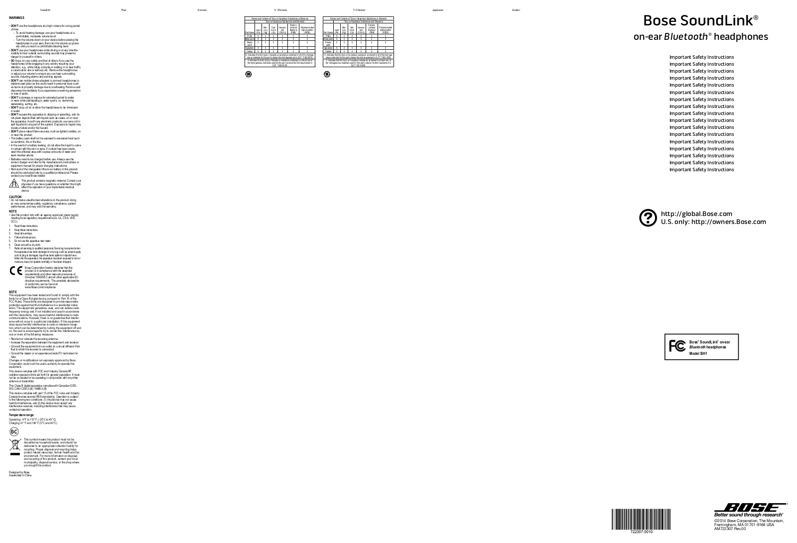 Bose BH1 User Manual