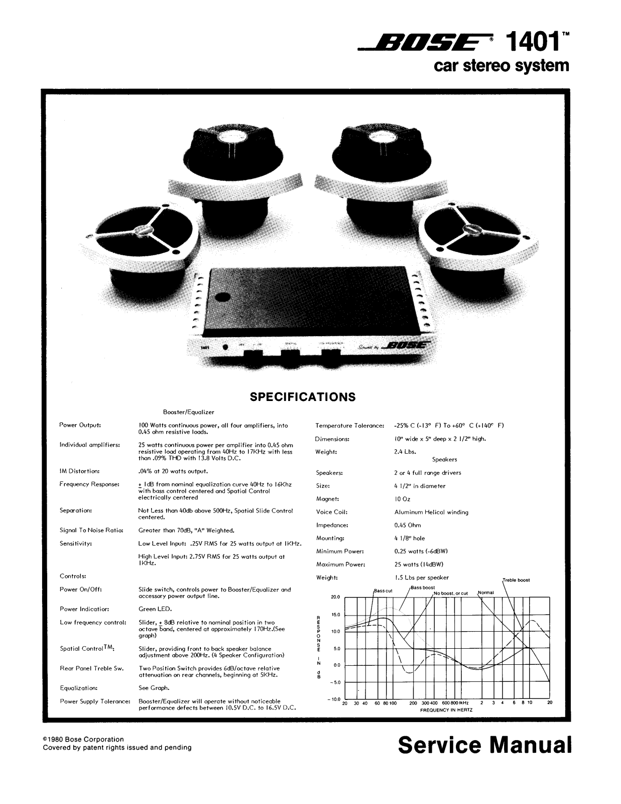 BOSE 1401 Service Manual