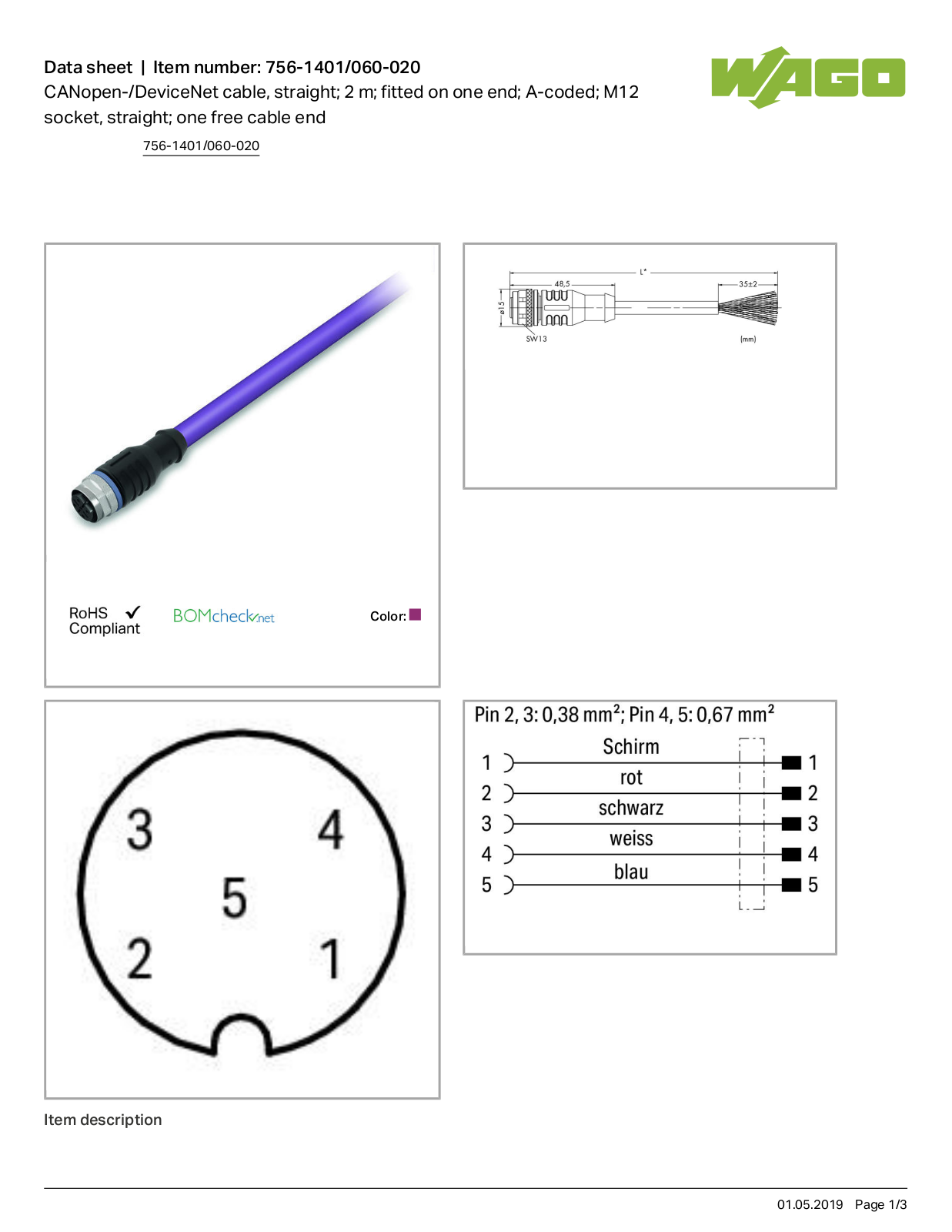 Wago 756-1401/060-020 Data Sheet