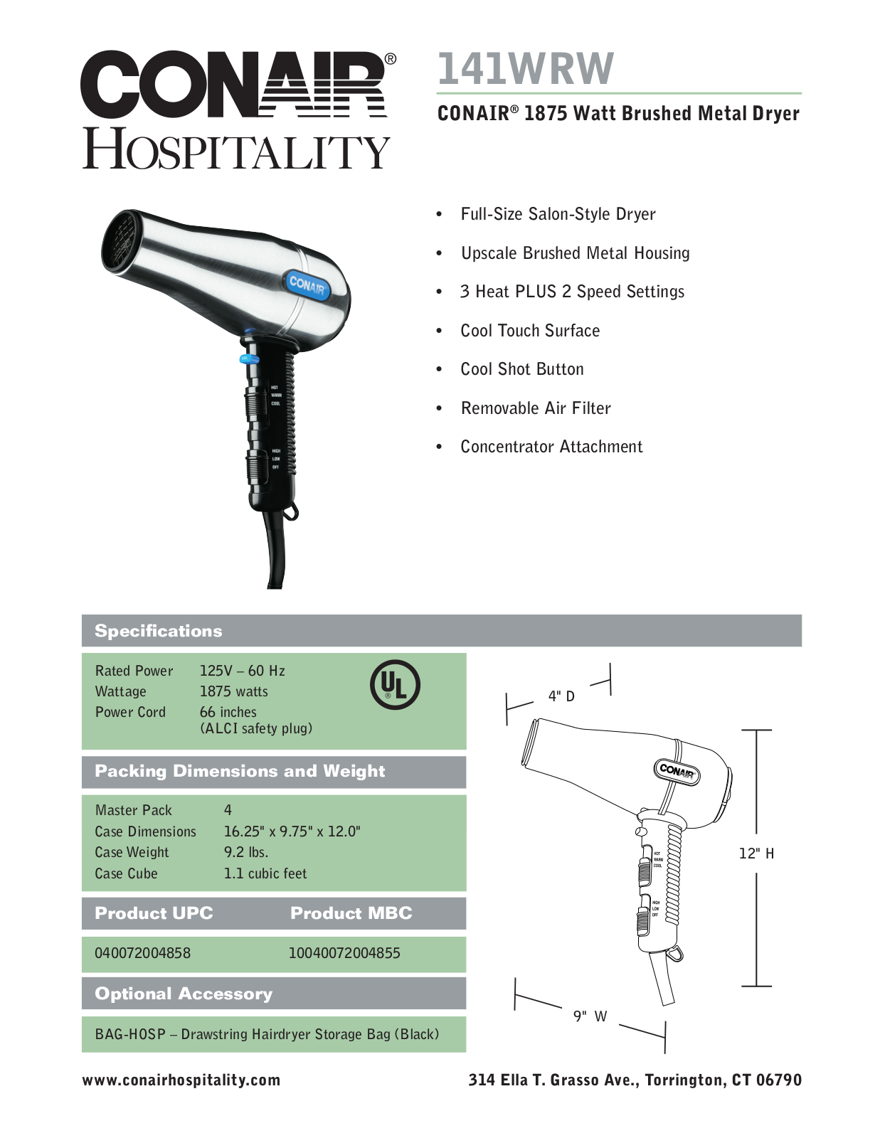 Waring 141WRW User Manual