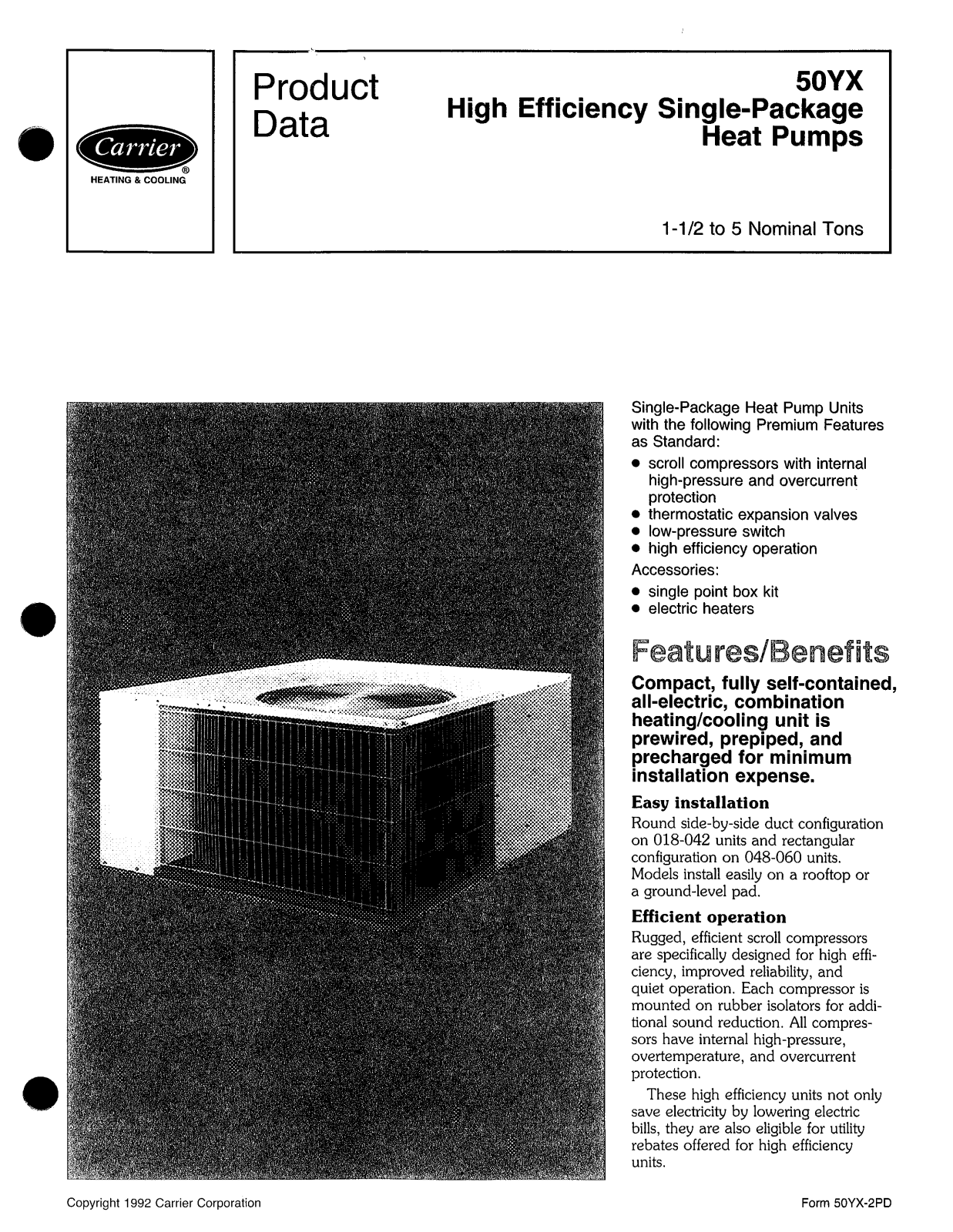 Carrier 50YX User Manual