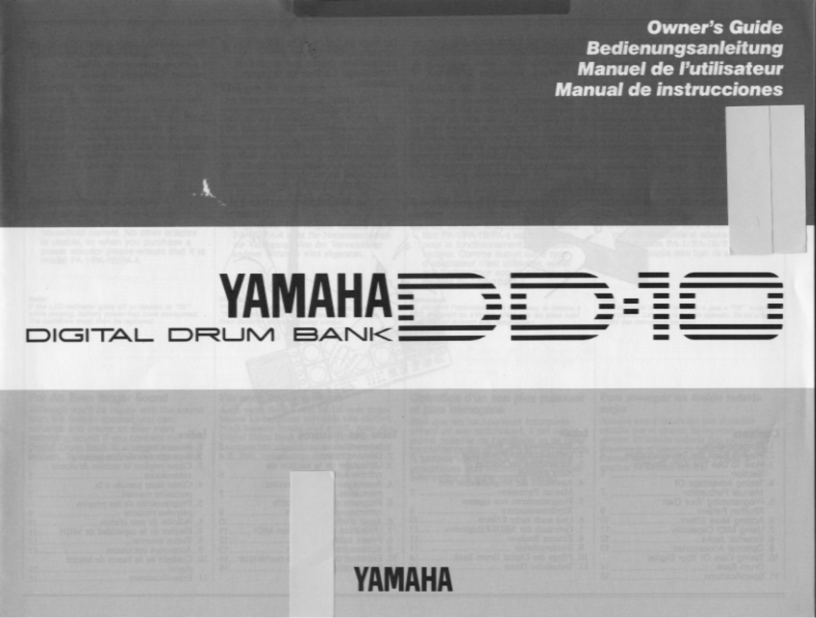 Yamaha DD10E, DD-10 User Manual