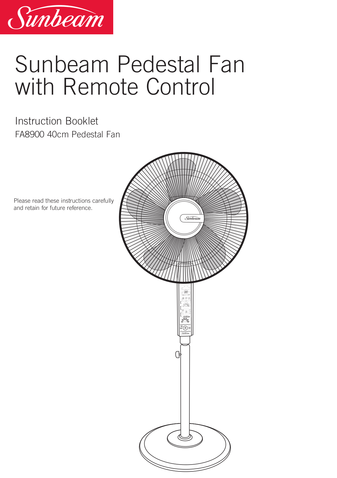 Sunbeam FA8900 User Manual