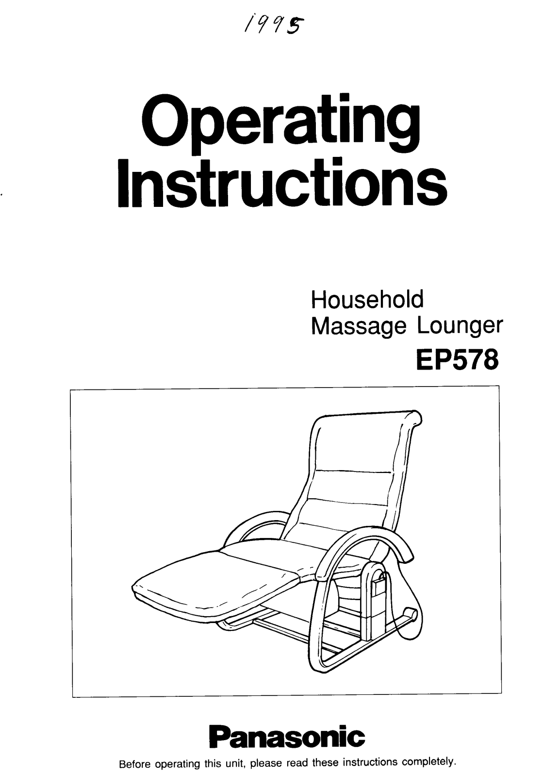 Panasonic EP578 Operation Manual