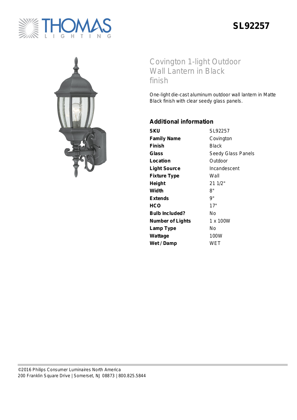 Thomas Lighting SL92257 User Manual - ManualMachine.com