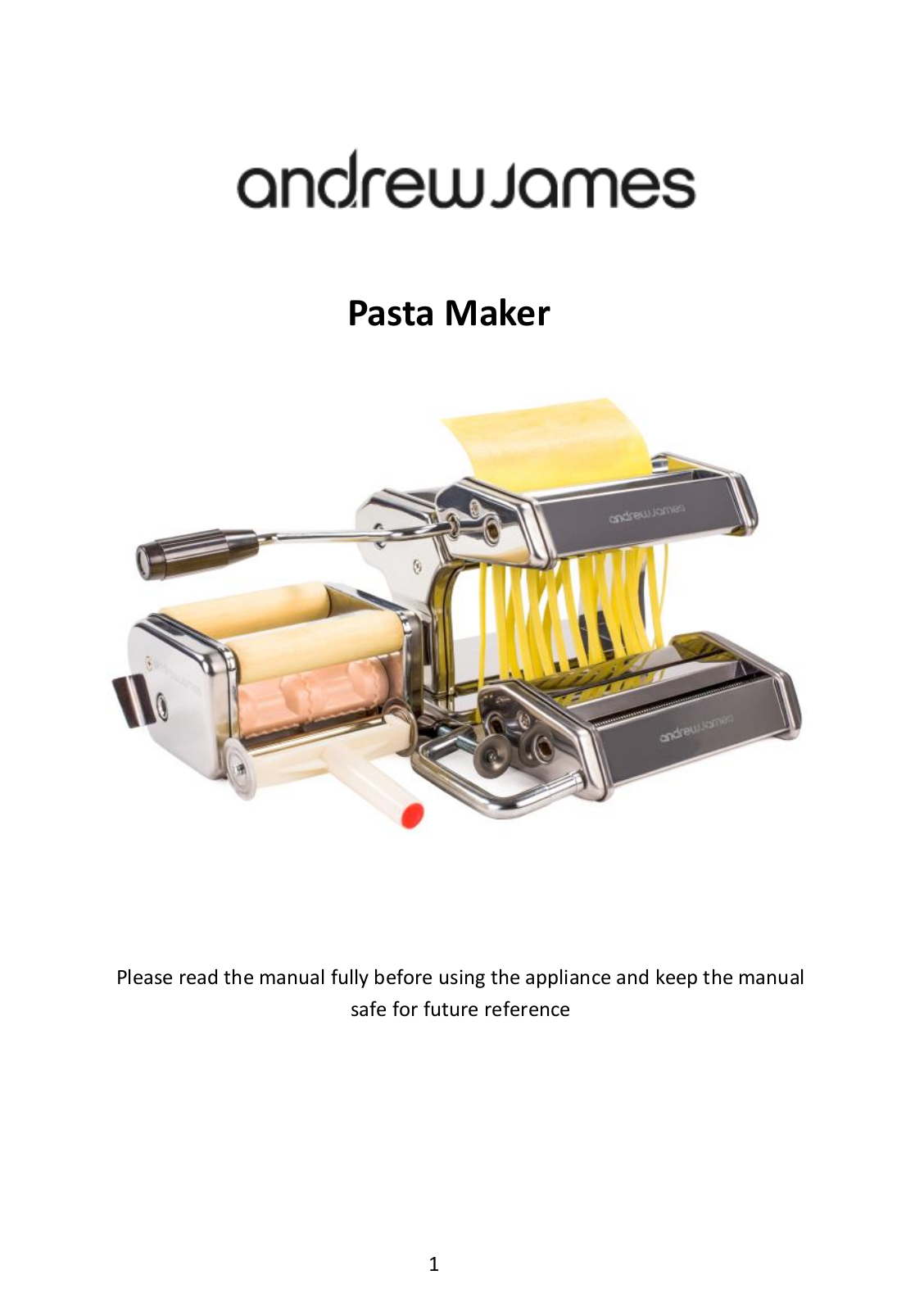 Andrew James Pasta Maker User Manual